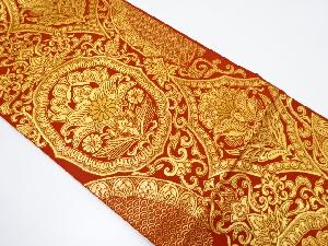 アンティーク　唐花模様織り出し袋帯（着用可）